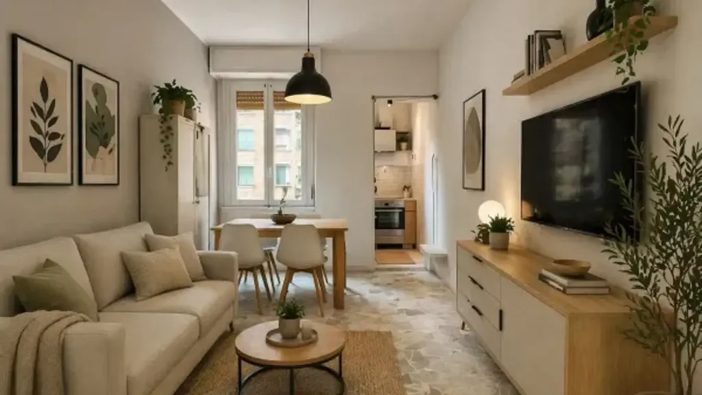 Séjour - Trilocale with Balcony in Grigioni, Milan