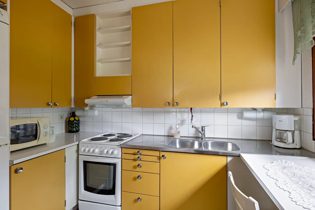 Cucina - Studio Flat with Sauna in Puolangan Centre
