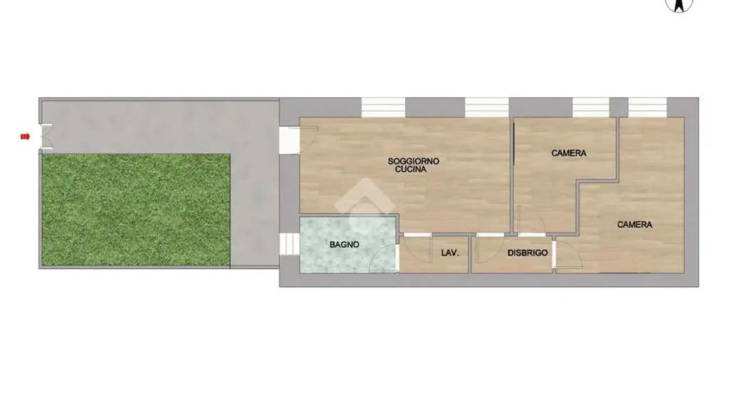 Plaan - Rustic-Style Flat with Garden in Belfiore