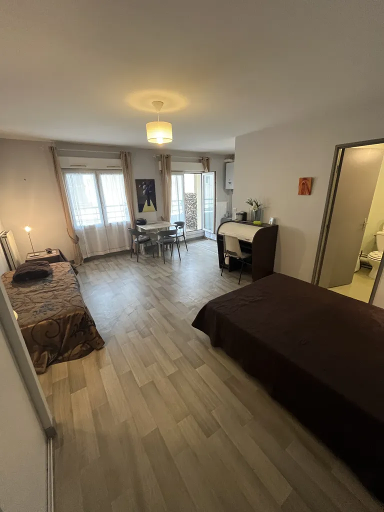 Bedrooms - Furnished Studio with Balcony in Poitiers