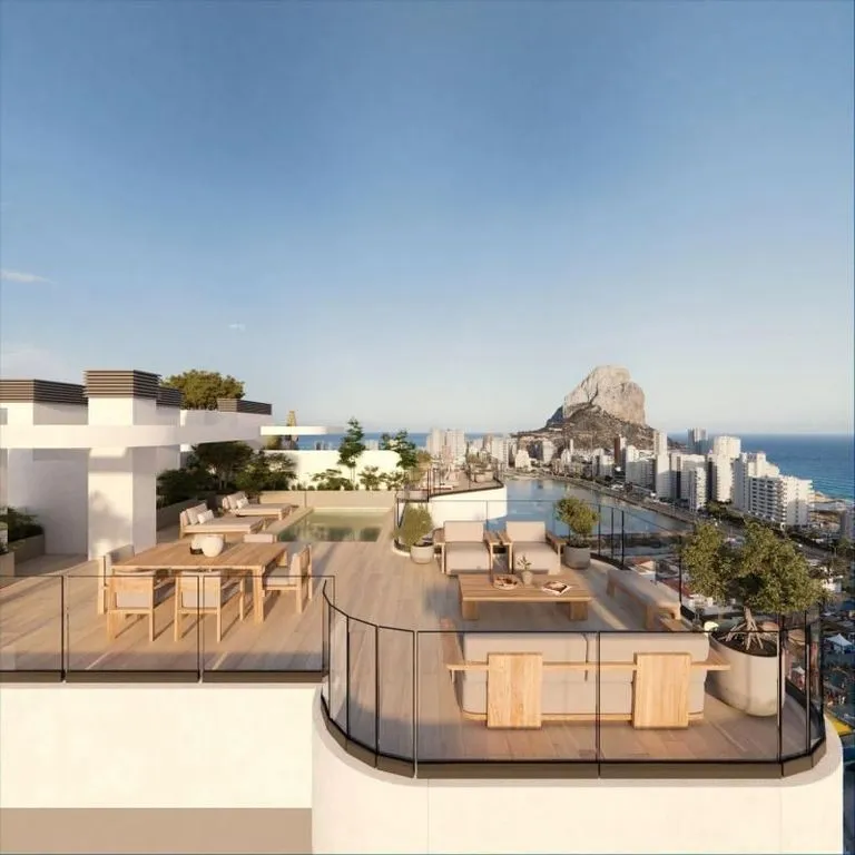 Terrasse - Luxury 3-Bedroom Apartment with Pool in Calpe