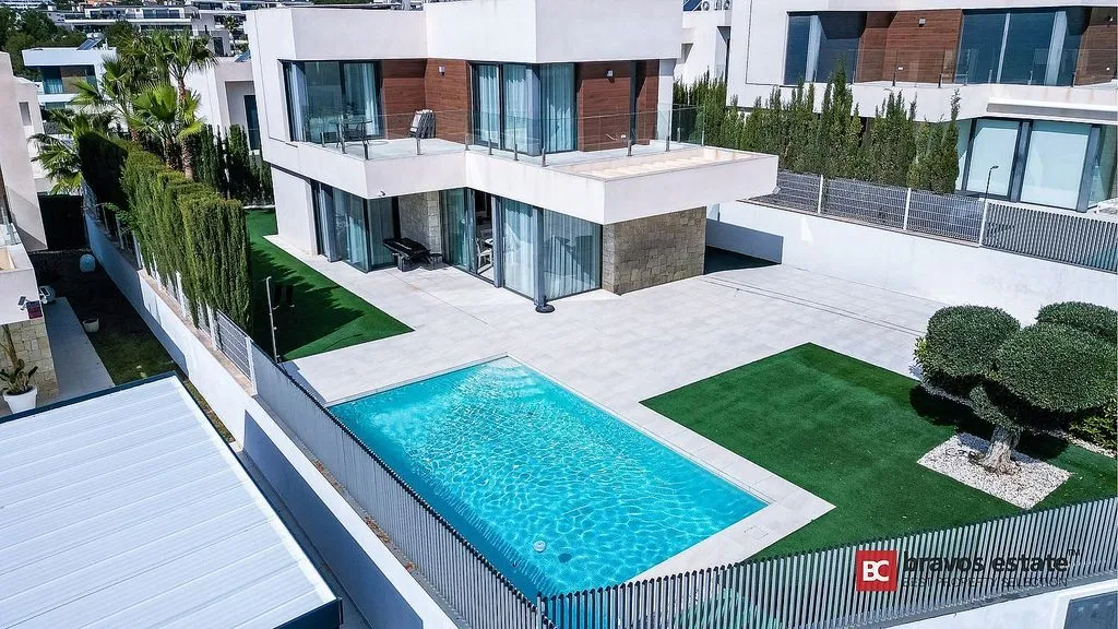 Aerial - Modern Design Villa with Sea View in Benidorm