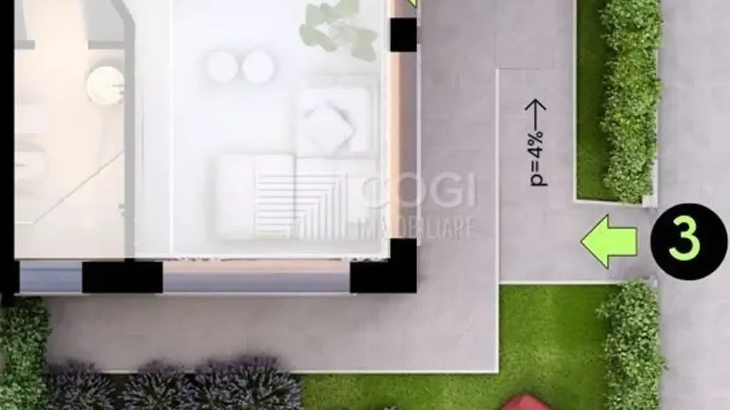 Aerial - Terraced House with Garden in Solarolo