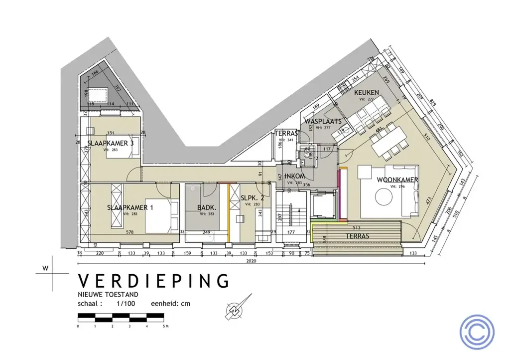 Planimetria - Development Potential Office Building in Mortsel