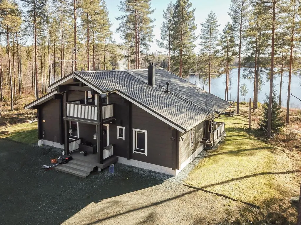 Vue aérienne - 2012 Pine House with Lakefront in Finland