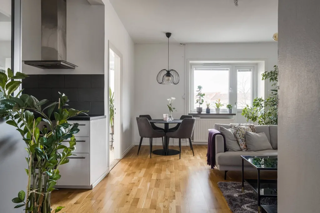 Living Room - Renovated Apartment with Balcony in Örebro