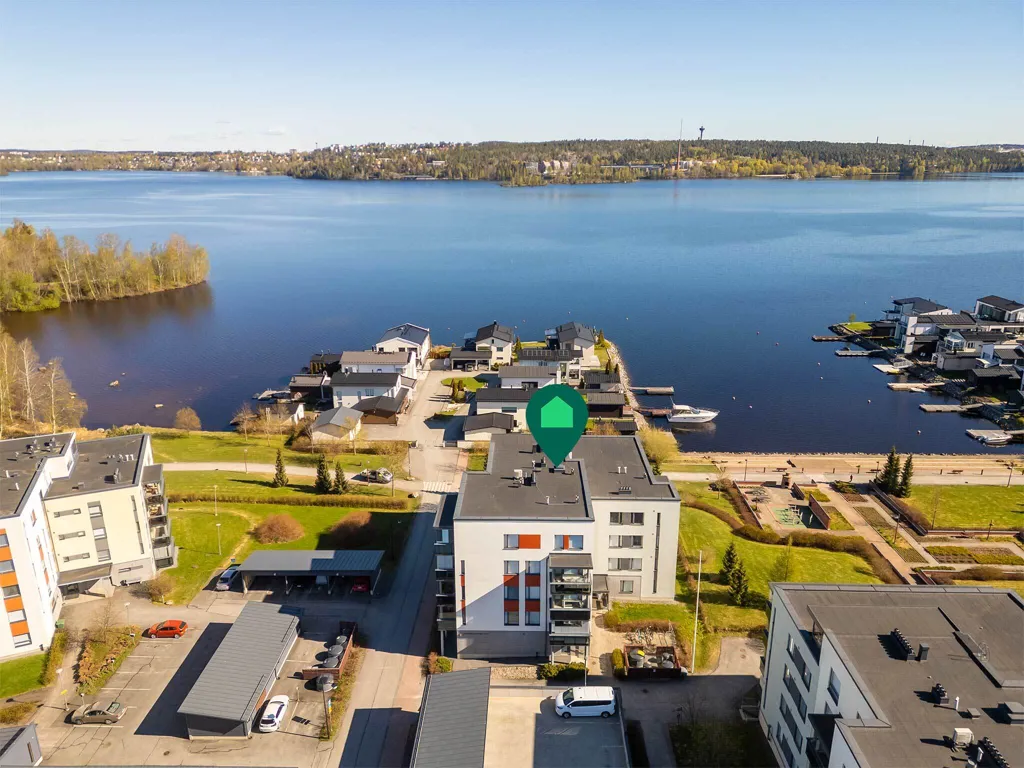Aerial - Renovated Apartment with Sea View in Pirkkala