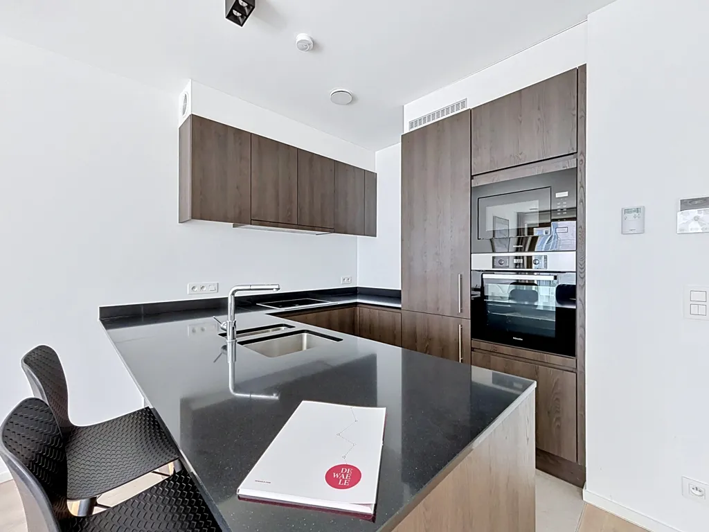 Cuisine - Appartement 2 Chambres avec Vue Canal à Bruxelles