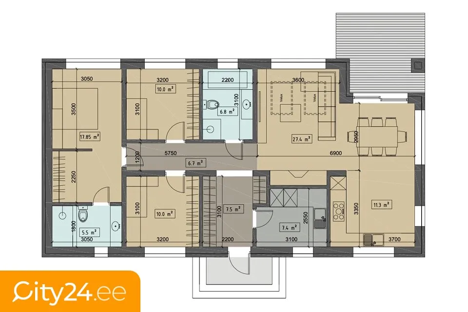 Planimetria - Approved House Plan in Riverpark, Riga