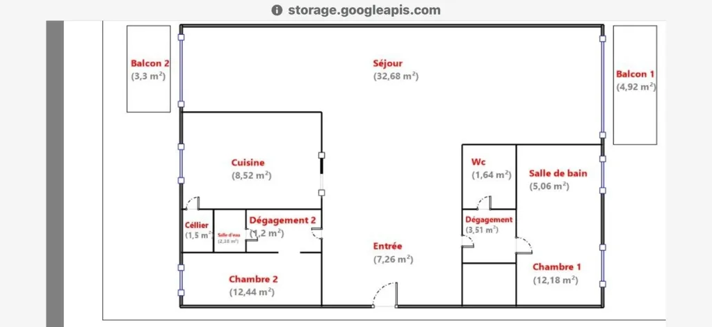 Plan - Appartement F4 Lumineux avec Parking à Montmorency