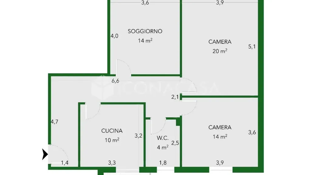 Plan - Apartment with Balcony in Bologna