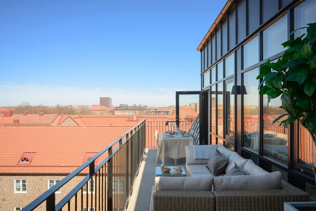 Terrasse - Penthouse with Skyline View in Malmö