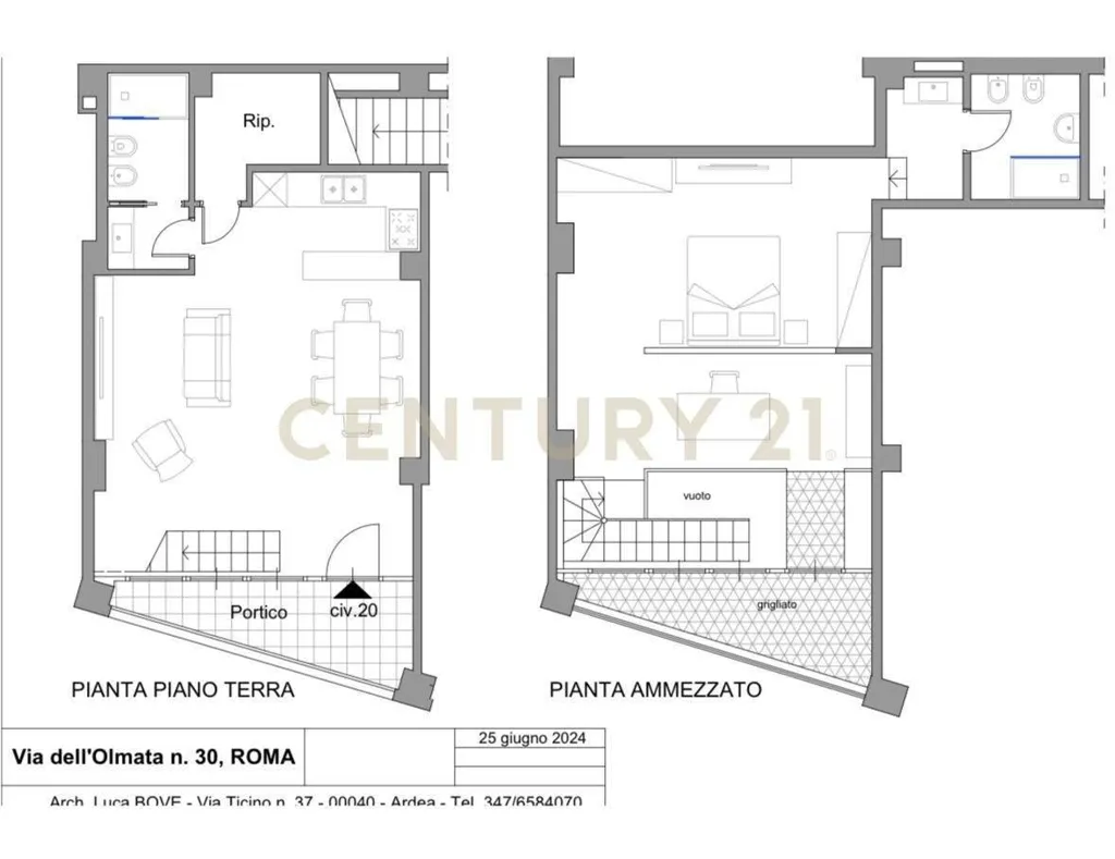 Plan - Luxury Loft with Private Atrium in Rome