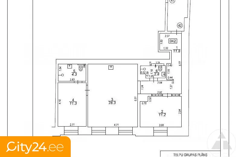 Planimetria - Historic Apartment with Park View in Riga Centre