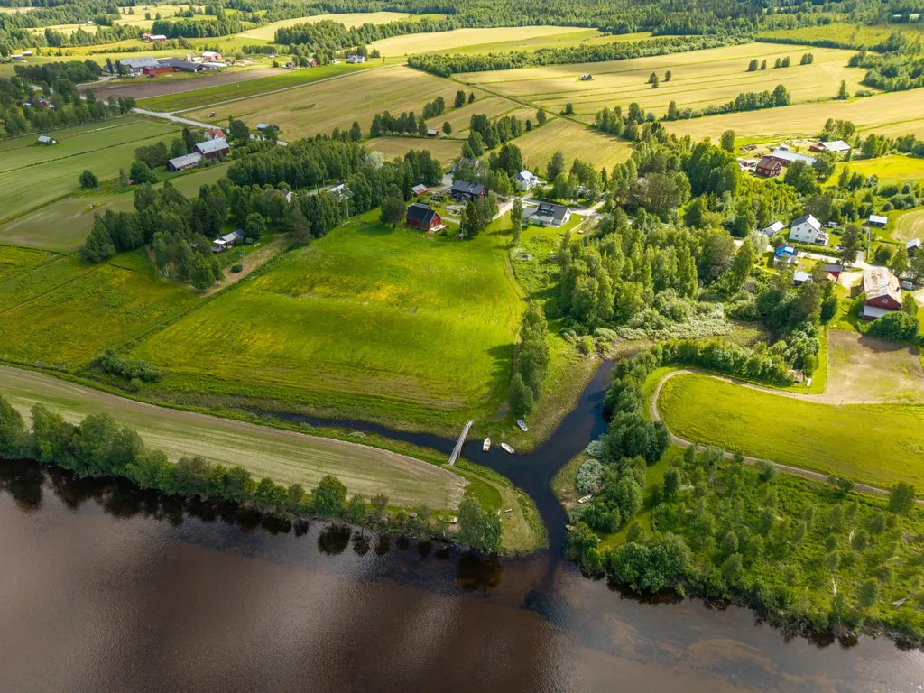 Vue aérienne - Country House with River View in Vännfors