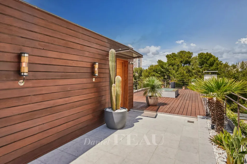 Terrasse - Maison Contemporaine avec Piscine à Marseille