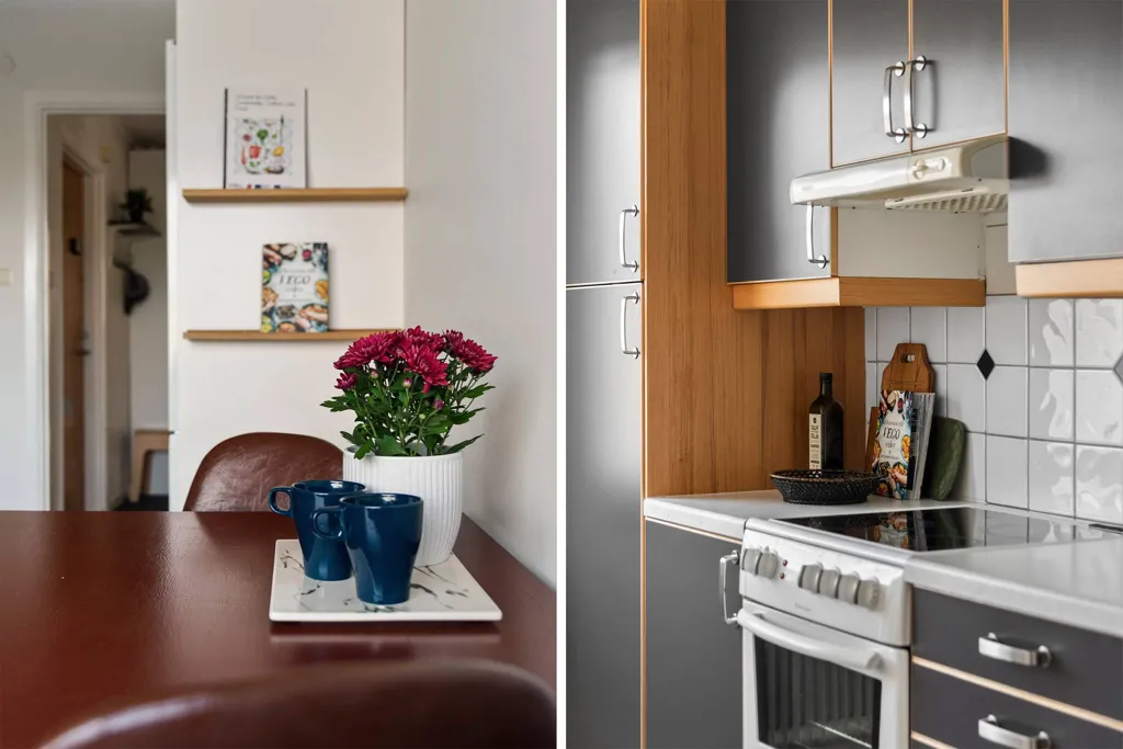 Cuisine - Renovated Apartment with Balcony in Västerby
