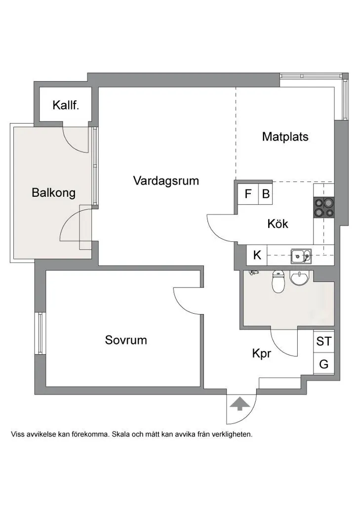 2-room apartment in Kalmar kommun