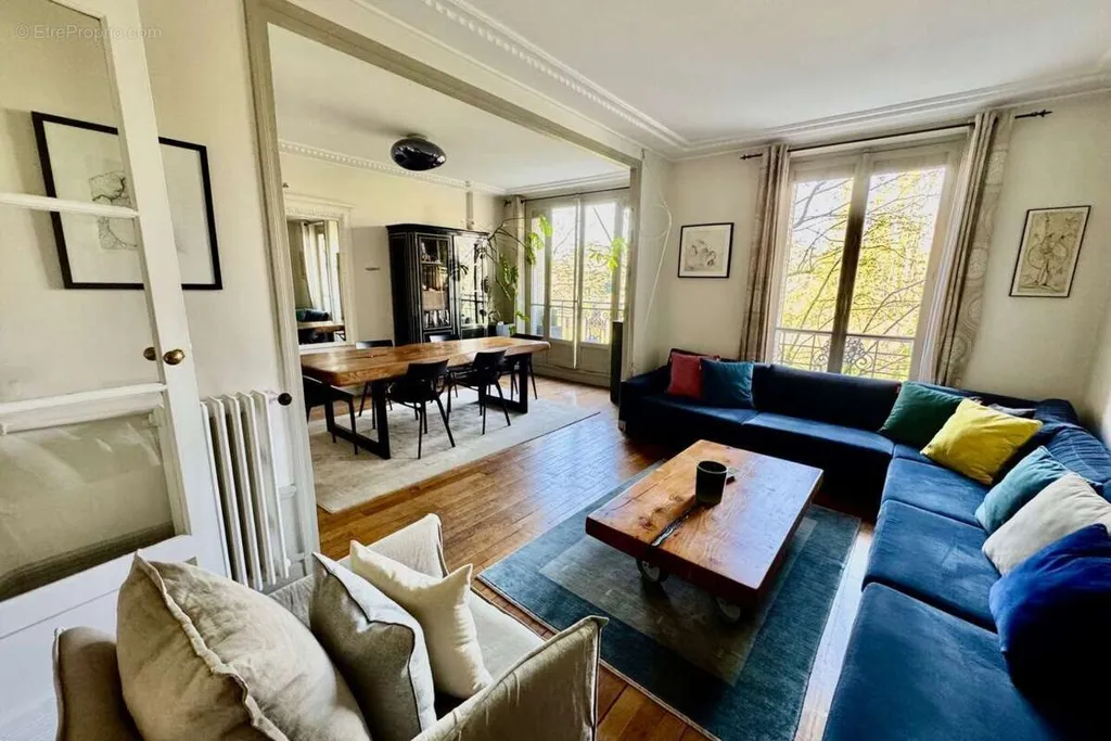 Séjour - Appartement Art Déco avec Balcon à Paris-17e