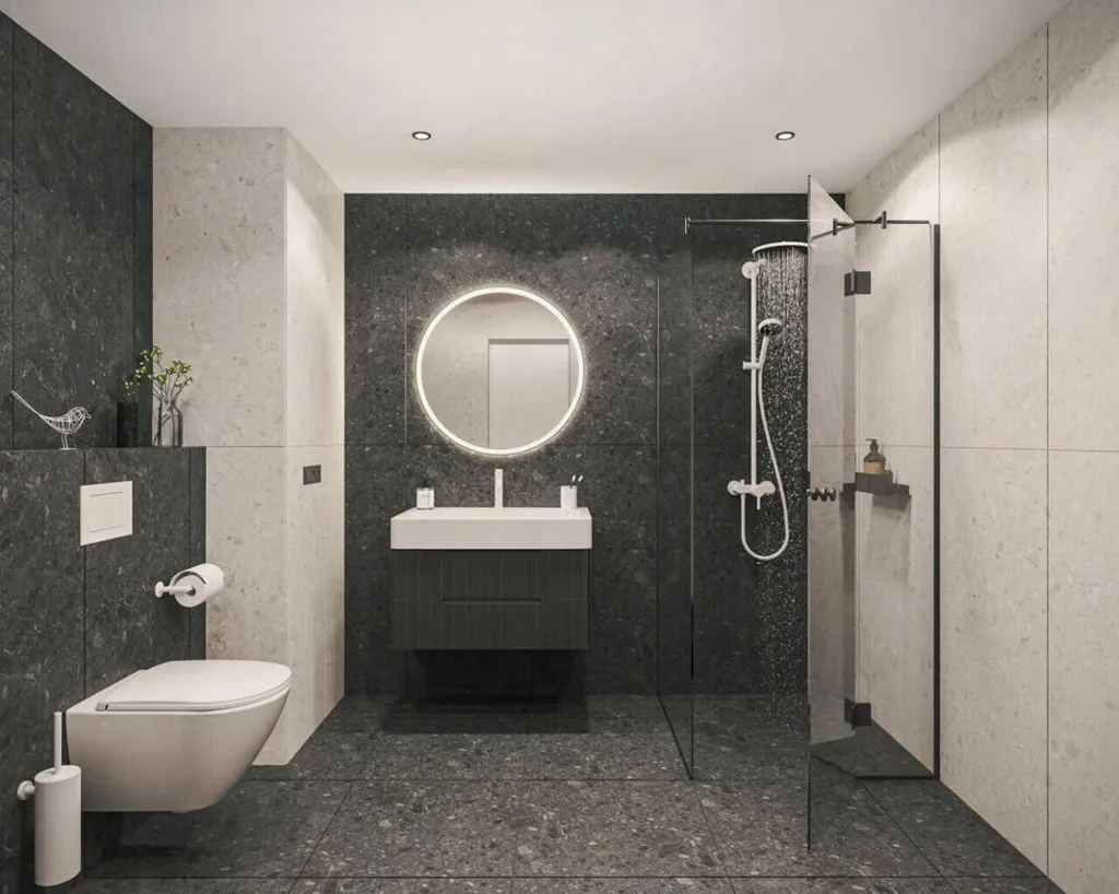 Salles de bain - Flat with Balcony in Tallinn Haabersti