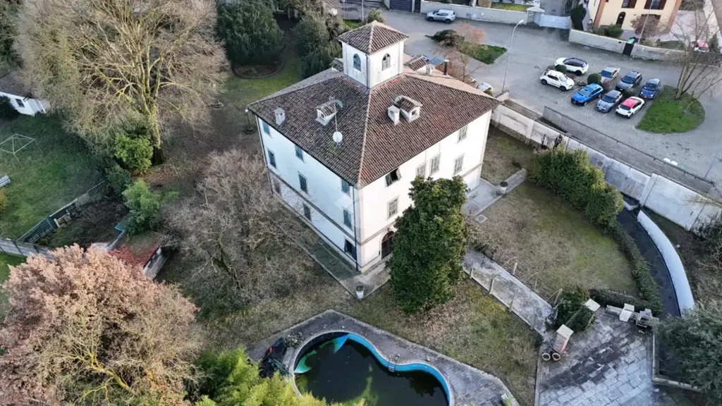 Aerial - Villa with Private Pool in Vigevano