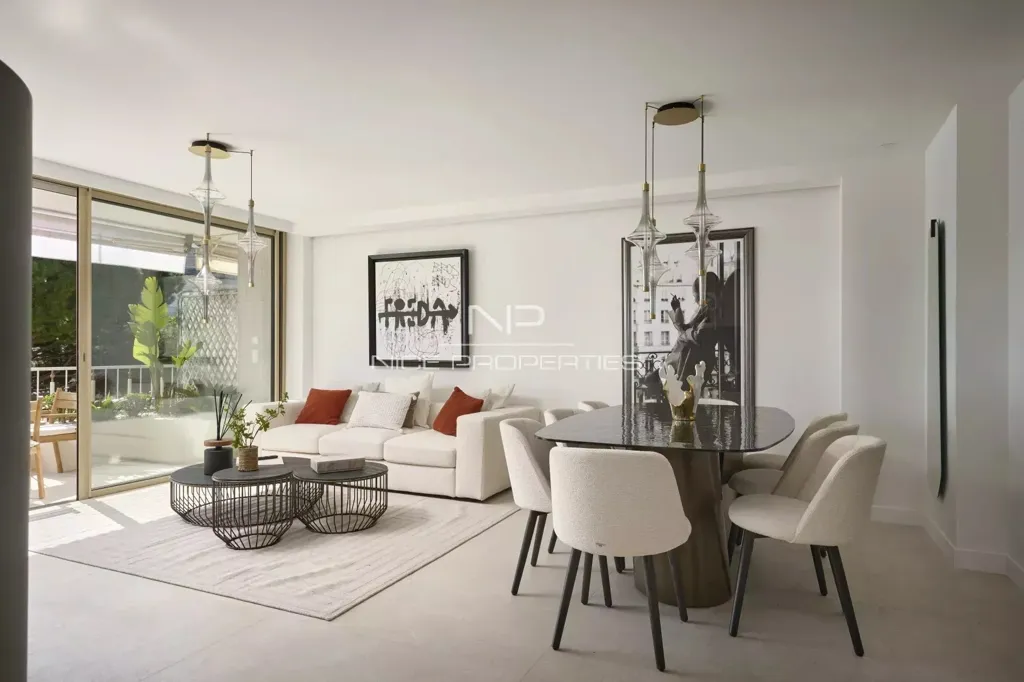 Séjour - Appartement avec Vue Mer et Terrasse à Cannes