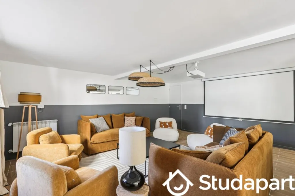 Séjour - Chambre en Colocation avec Salle de Bain Privative à Villejuif