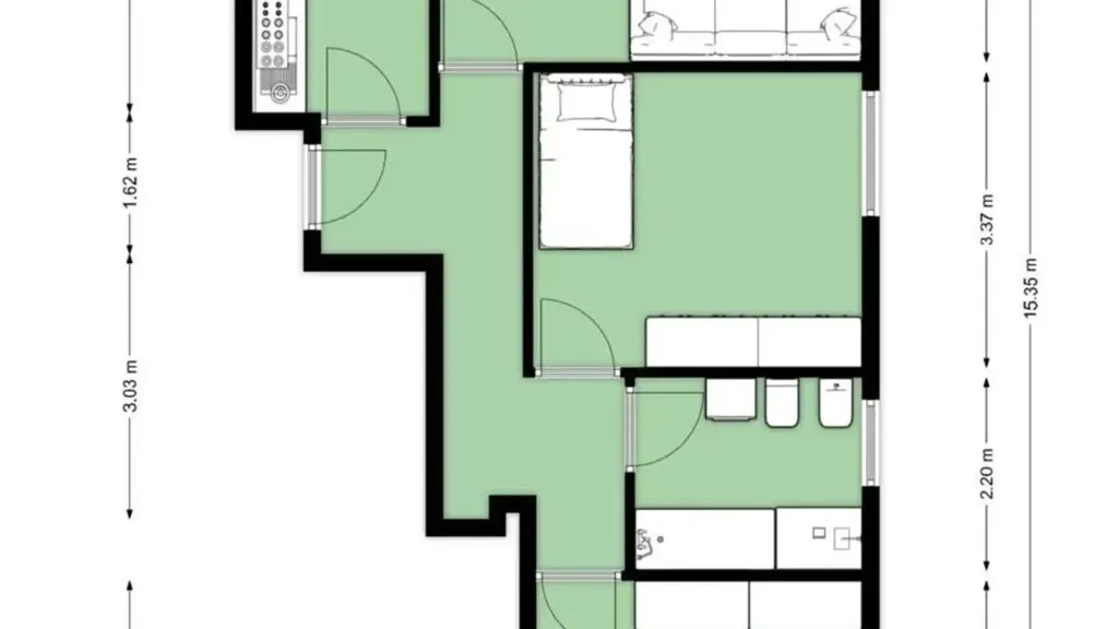 Plaan - Three-Bedroom Apartment with Terraces in Bergamo