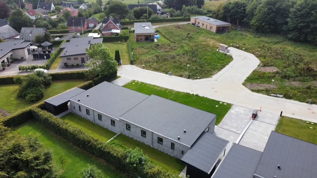 Vue aérienne - Year-Round Plot with 5G Coverage in Langå