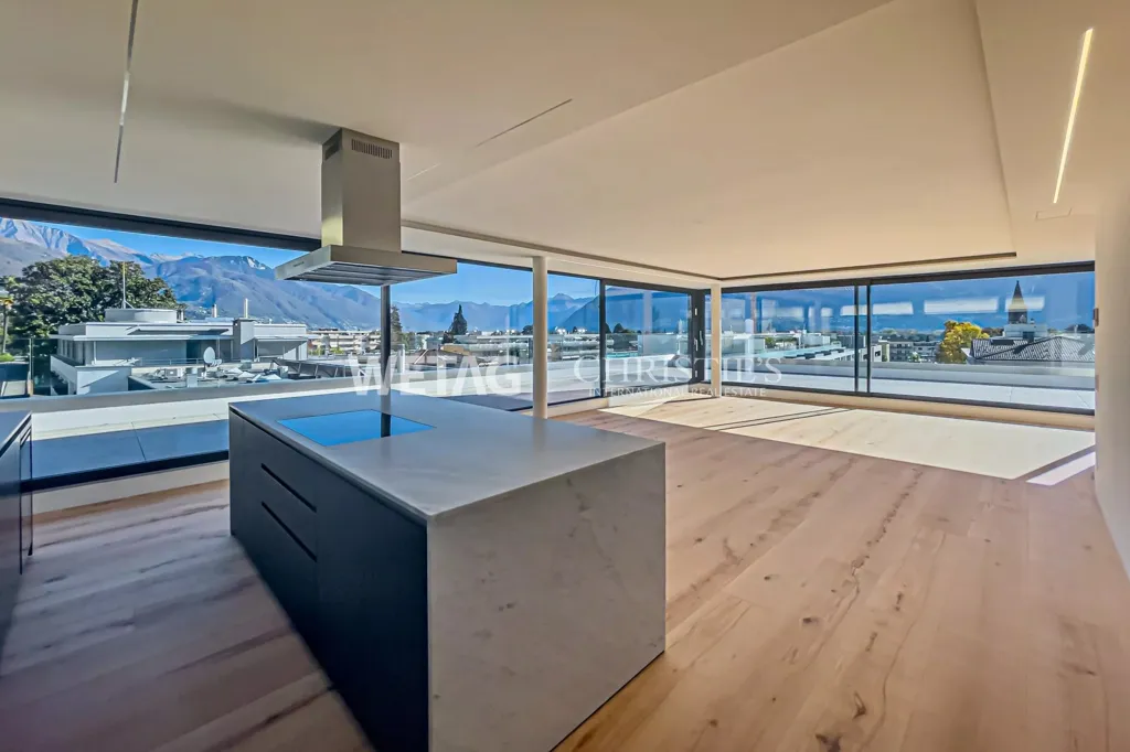Séjour - Duplex-Penthouse with Lake View in Ascona