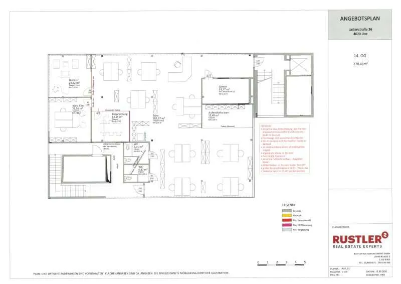 Floor Plan - Modern Office Space in City Tower I, Linz
