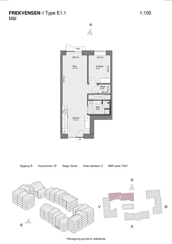 Appartement 2 pièces à Roskilde