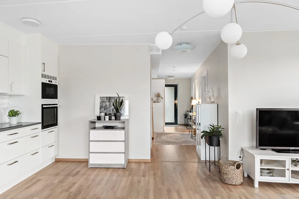 Living Room - Modern Flat with Glazed Balcony in Nyby