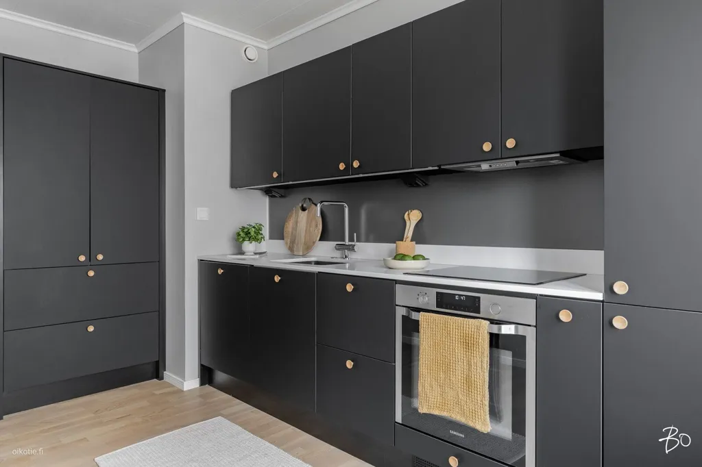 Kitchen - Renovated Apartment with Balcony in Turku