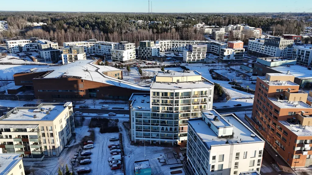 Õhuvaade - Modern Flat with Glazed Balcony in Saunalahti