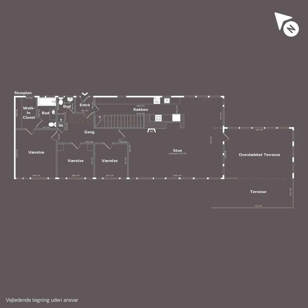 Floor Plan - Architectural Villa with Unique View in Gl. Holte