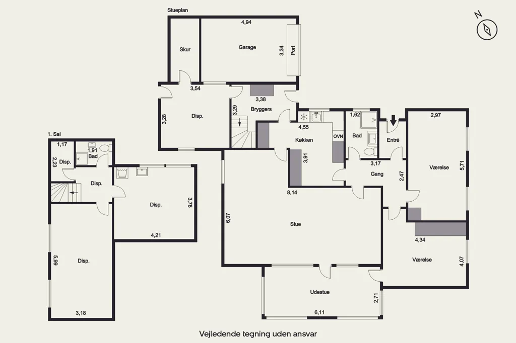 Plaan - Villa with Garden and High Lofted Cellar in Faaborg