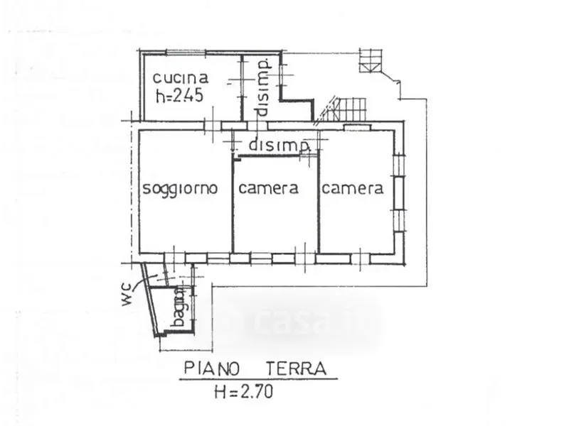 Plan - Character House with Terraces in Pont-Saint-Martin