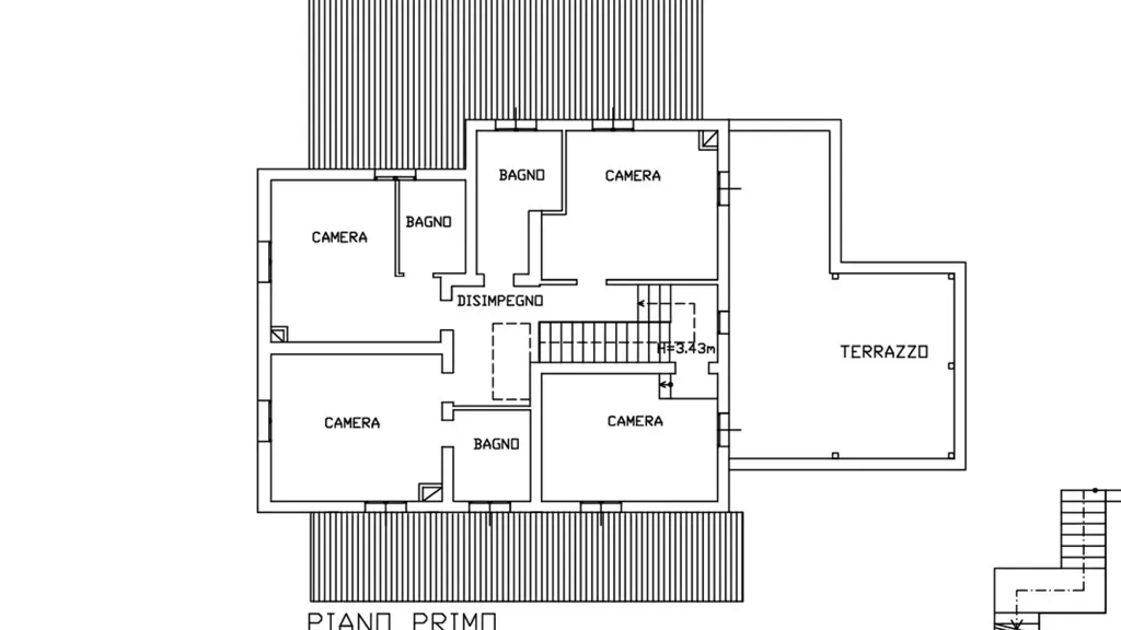 Plan - Contemporary Villa with Pool in Imola