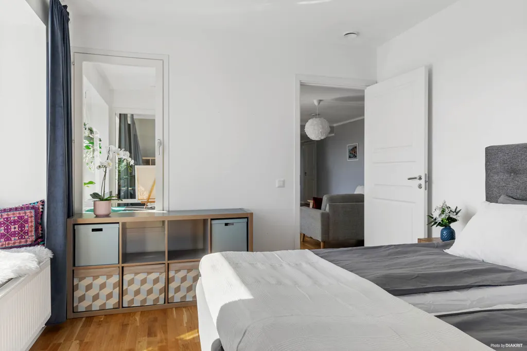 Camere da letto - Modern Apartment with Panoramic View in Kista Tower