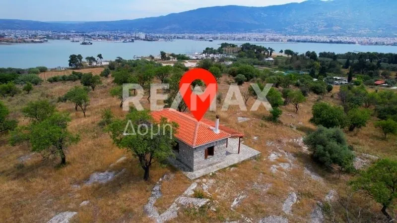 Aerial - Stone Villa with Sea View in Volos