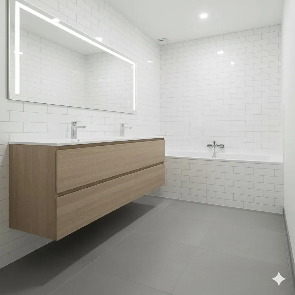 Bagni - Contemporary 4-Bed Flat with Terrace in Cournonterral