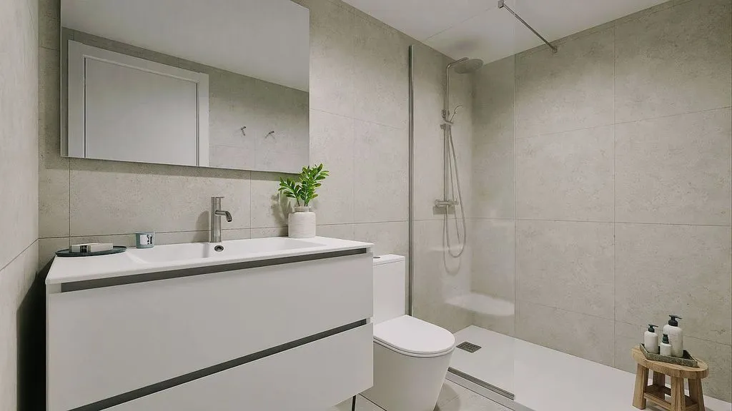 Bathrooms - New Flat with Pool in Sagunto
