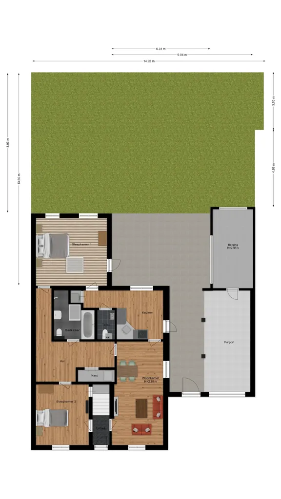Floor Plan - 5-room house in Cuijk