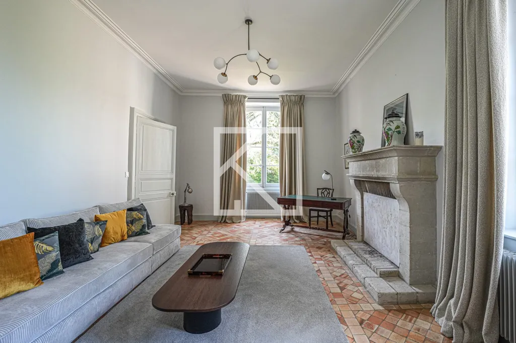 Séjour - Hôtel Particulier XIXe avec Piscine à Angers