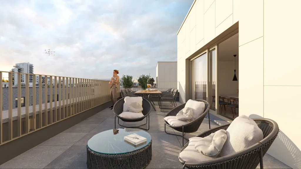 Terrasse - Penthouse Neuf avec Terrasse à Evere