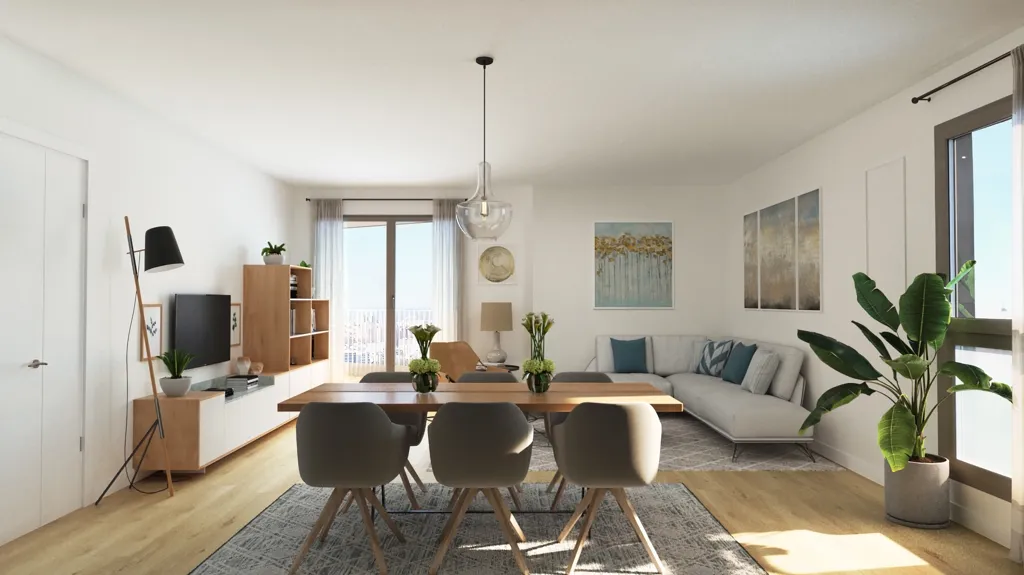 Söögituba - Apartment with Rooftop Pool in Malaga
