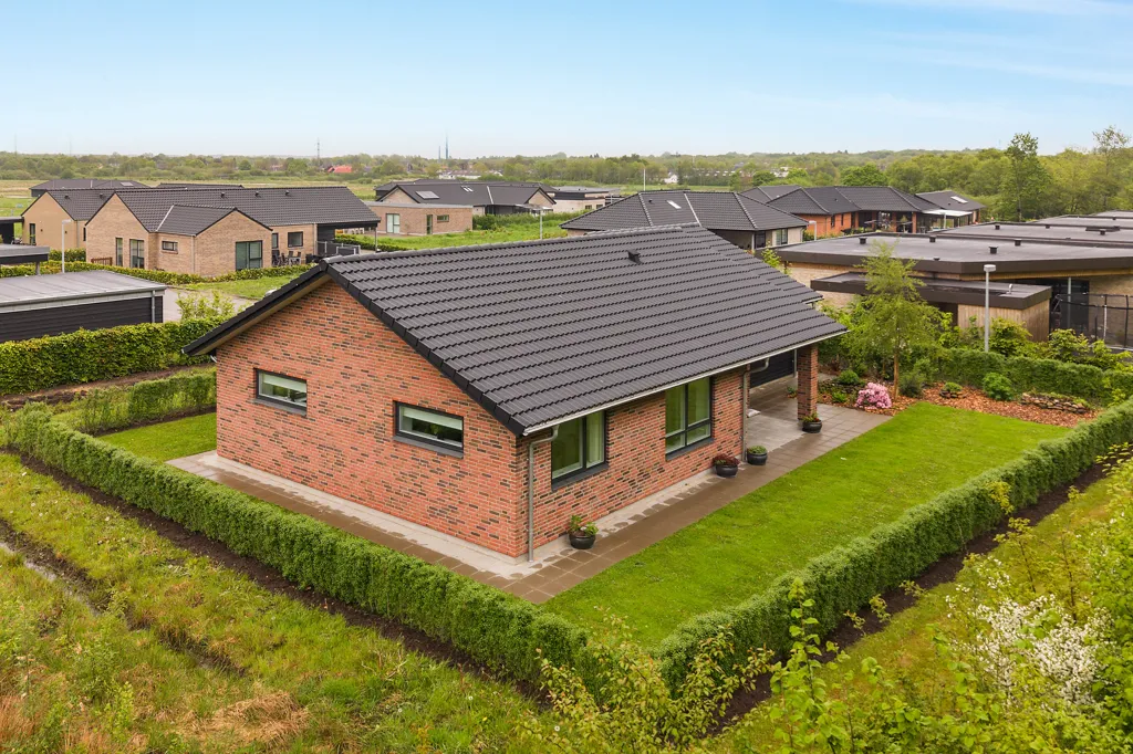 Vue aérienne - Modern Villa with Garden near Herning