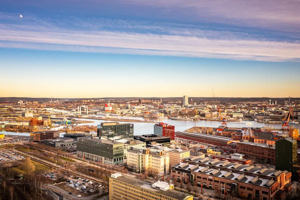 Vista aerea - Apartment with Harbour View in Göteborg's Skyscraper
