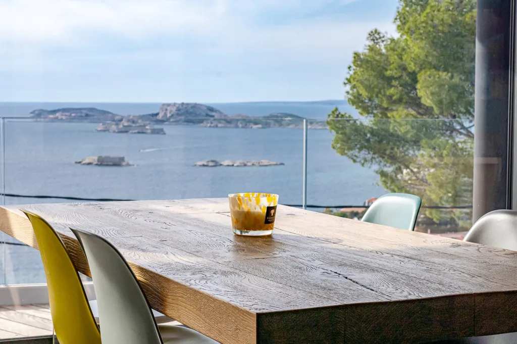 Salle à manger - Villa Vue Mer Panoramique à Marseille - Roucas Blanc